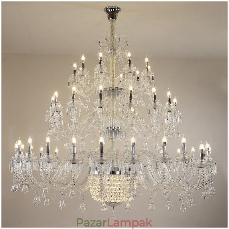 50 Világos Tiszta Elegáns Luxus Kristály Gyertya Csillár Kiállítás Hal