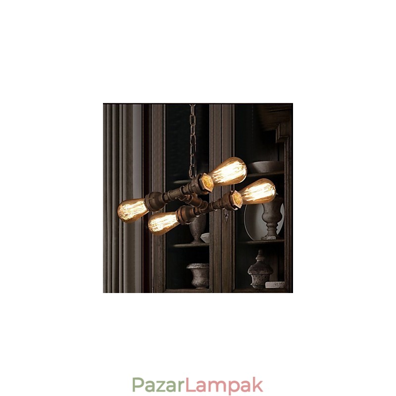 4 Könnyű amerikai ipari vízcső Retro stílusú Wind