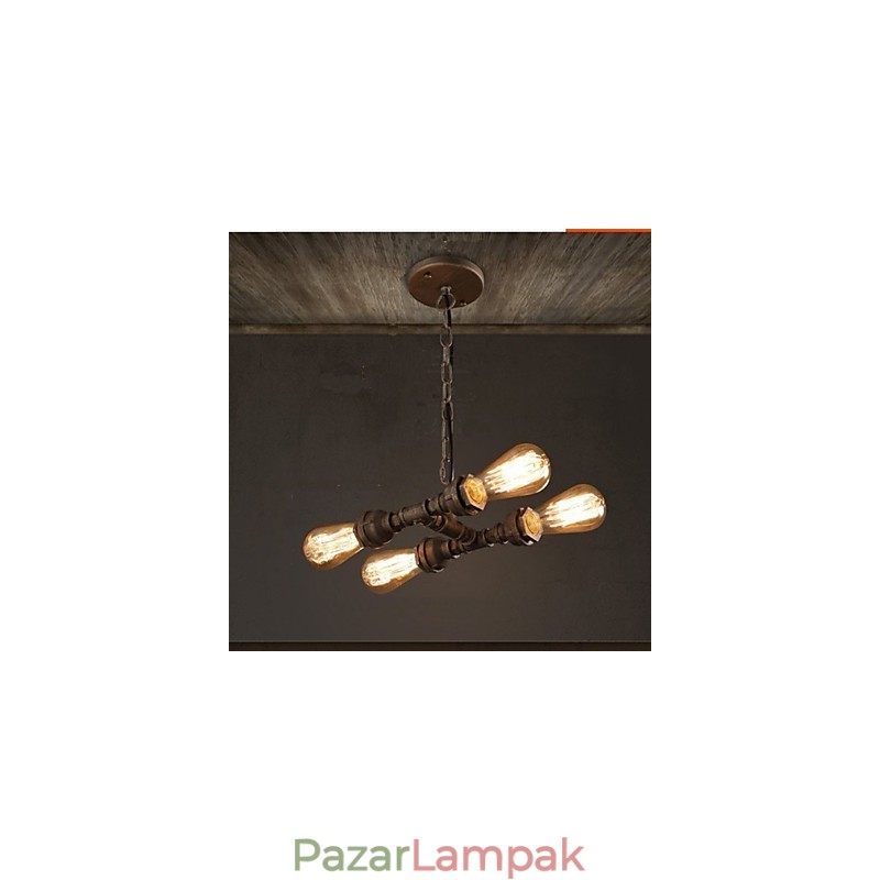 4 Könnyű amerikai ipari vízcső Retro stílusú Wind