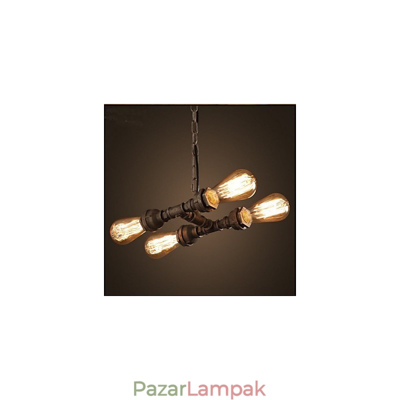 4 Könnyű amerikai ipari vízcső Retro stílusú Wind