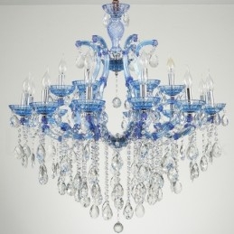 Több szín 18 (12+6) fényűző kristály gyertyacsillár átlátszó kristállyal