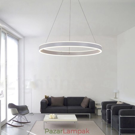 1 gyűrűs, kétcsíkos Art Deco függeszték 60 cm-es függesztett lámpa 1 gyűrűs, kétcsíkos Art Deco függeszték 60 cm-es függesztett lámpa