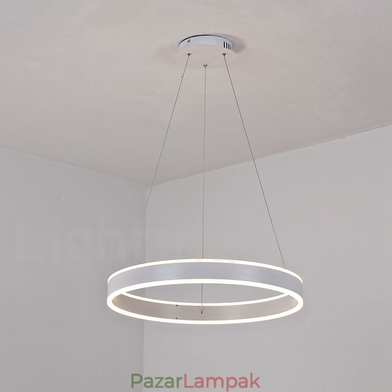1 gyűrűs, kétcsíkos Art Deco függeszték 60 cm-es függesztett lámpa