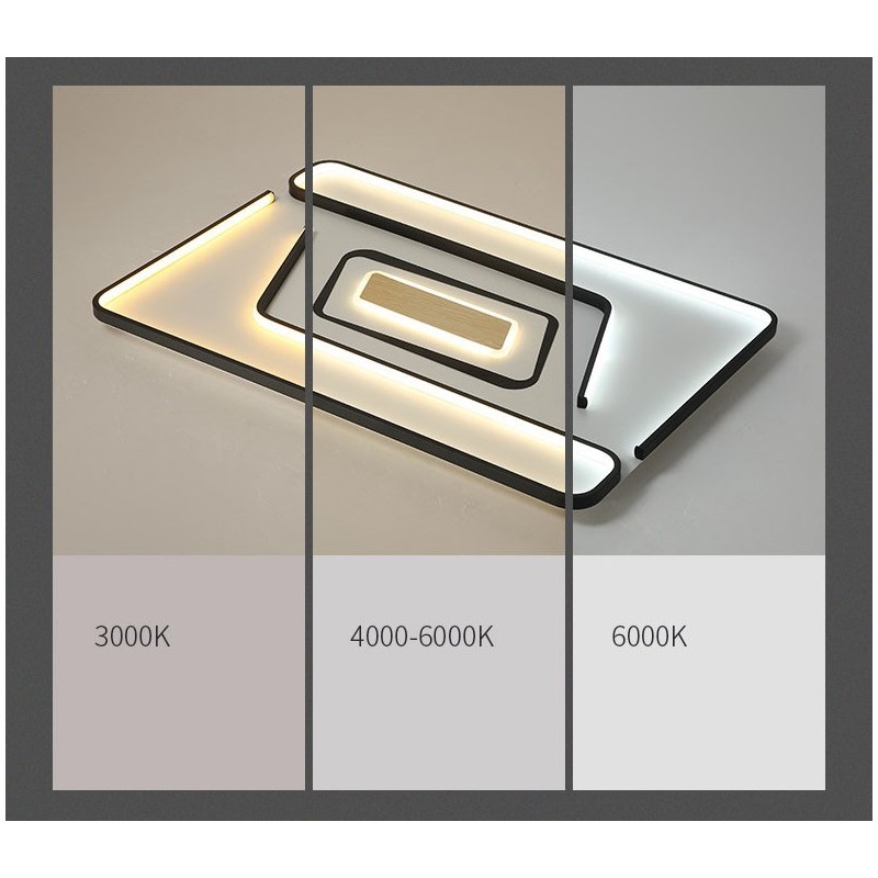 Téglalap alakú, modern kortárs süllyesztett lámpa