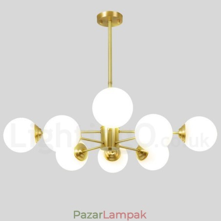 8 Light (4+4 Light) kétszintű tiszta sárgaréz észak-európai bab csillár modern fém molekulák függőlámpa 8 Light (4+4 Light) kétszintű tiszta sárgaréz észak-európai bab csillár modern fém molekulák függőlámpa