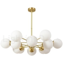 12 fény (6+6 fény) kétszintű tiszta sárgaréz észak-európai bab csillár modern fémmolekulák függőlámpa