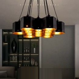 Loft ipari stílusú függesztékes csillárlámpa