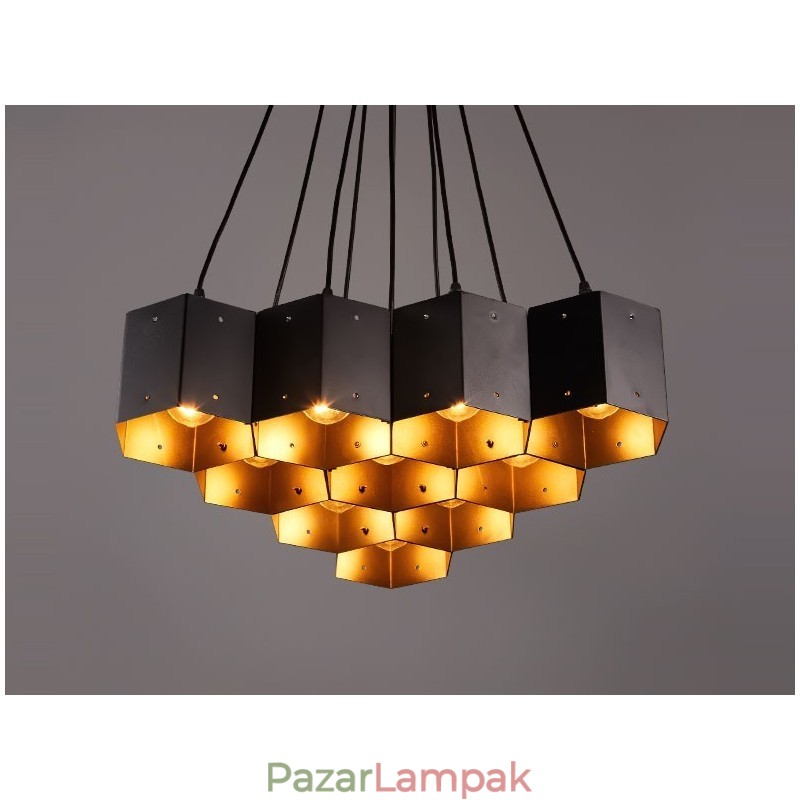 Loft ipari stílusú függesztékes csillárlámpa