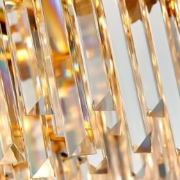 Luxus posztmodern fekete-arany kerek K9 kristály medálcsillár