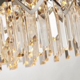 Luxus posztmodern ezüst kerek K9 kristály medálcsillár