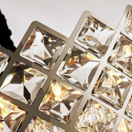 Kétszintű luxus posztmodern fekete és arany kerek K9 kristály medálcsillár