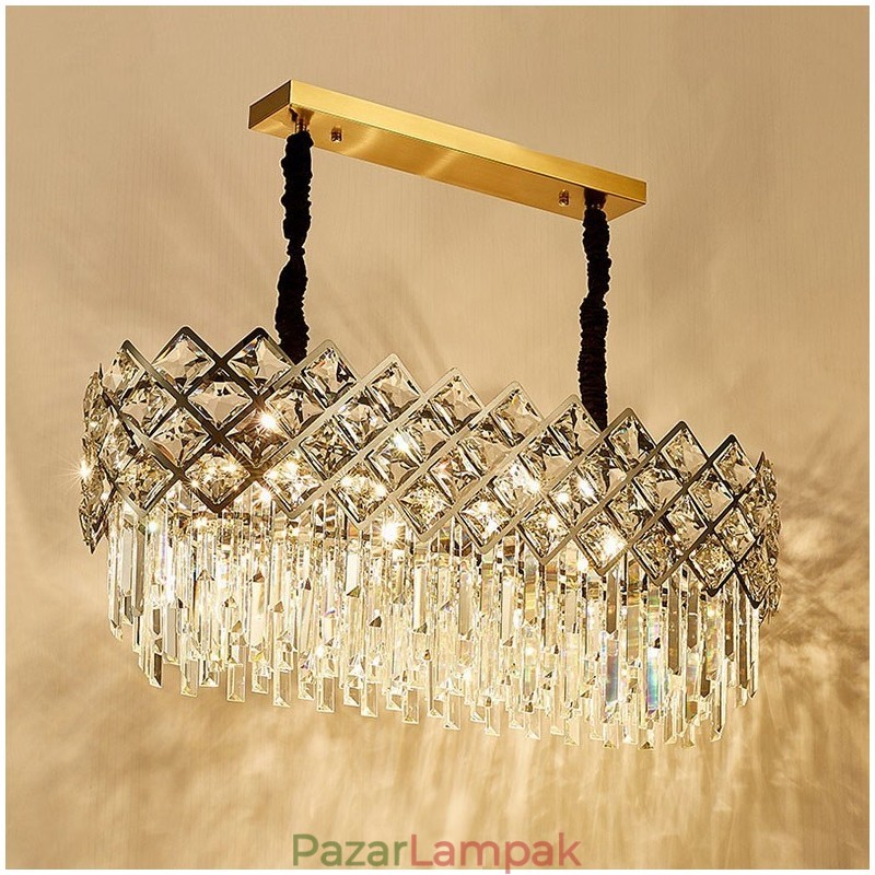 Luxus posztmodern ezüst kerek K9 kristály medálcsillár