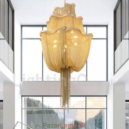 Bojt csillár Designer medál világos ezüst arany színű Bojt csillár Designer medál világos ezüst arany színű