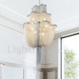Bojt csillár Designer medál világos ezüst arany színű