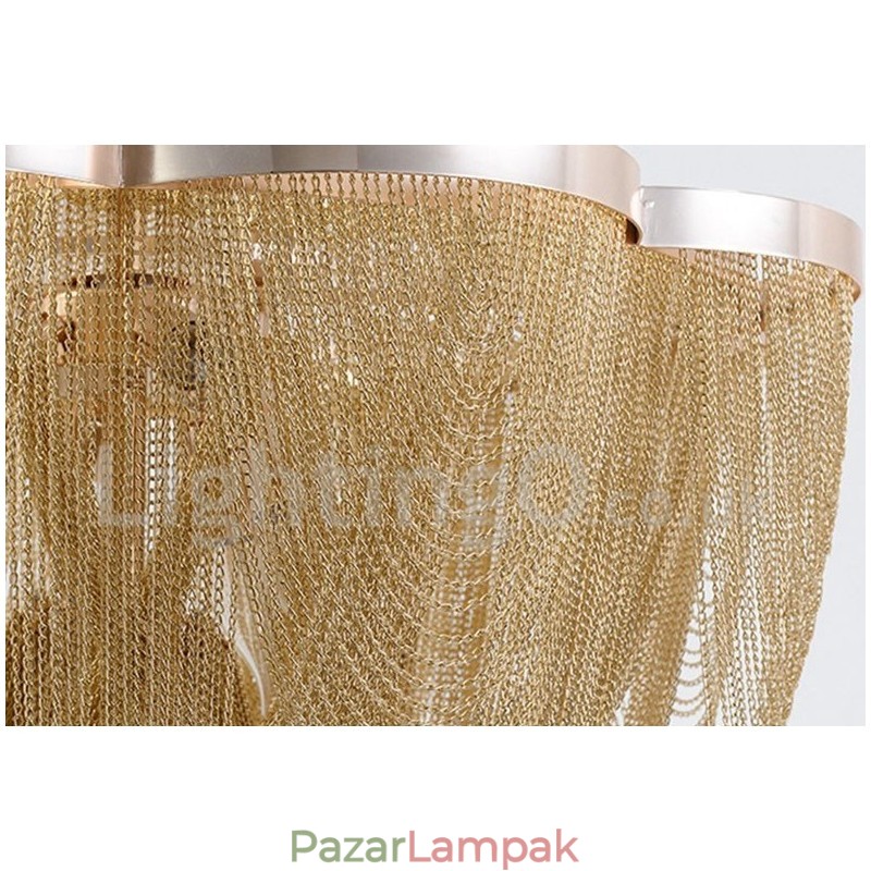 Bojt csillár Designer medál világos ezüst arany színű