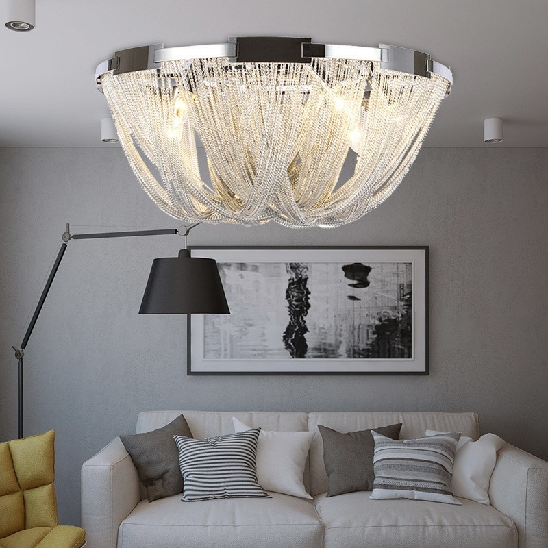 Bojt csillár Designer mennyezeti világos ezüst arany színű