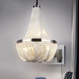 Bojt csillár Designer medál világos ezüst arany színű