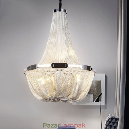 Bojt csillár Designer medál világos ezüst arany színű Bojt csillár Designer medál világos ezüst arany színű