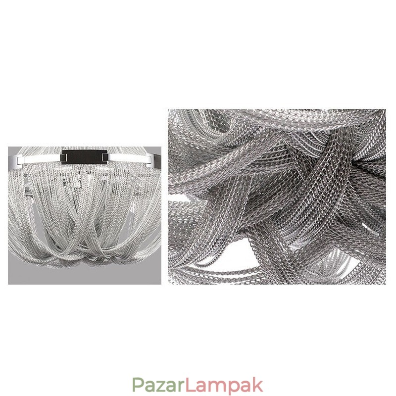 Bojt csillár Designer medál világos ezüst arany színű