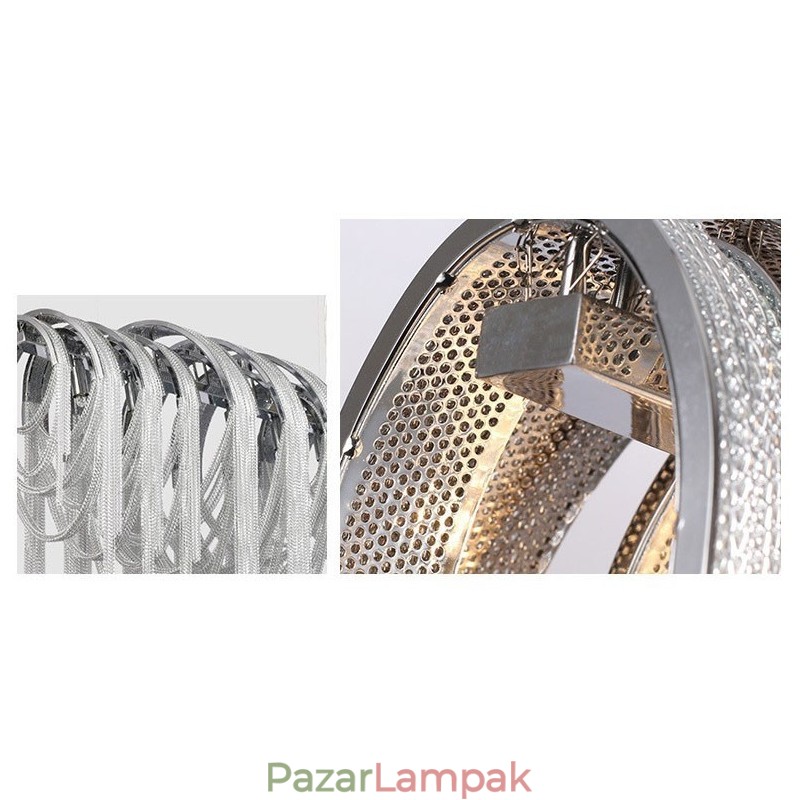 Bojt csillár Designer medál világos ezüst arany színű