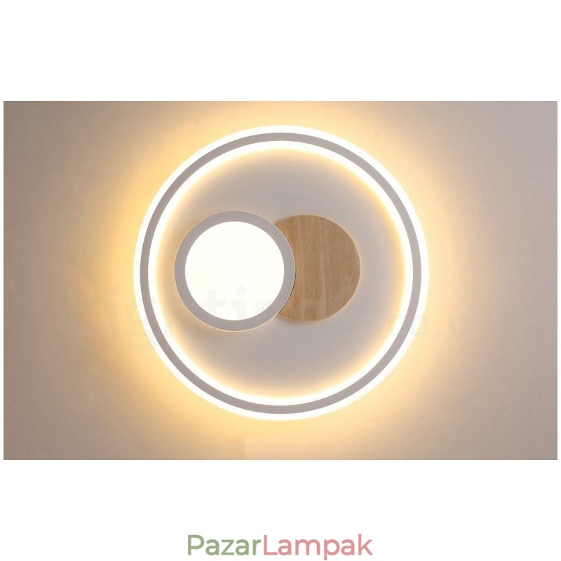 Fából szabályozható, modern, skandináv stílusú, süllyesztett mennyezeti lámpák távirányítóval fali lámpaként is használhatók