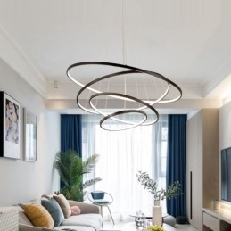 Nagy 4 gyűrűs 5 gyűrűs fekete fehérarany függőlámpa modern design