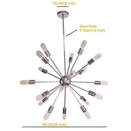 Csillár Modern Globe Living Pendant Dining Bevásárlás Bolt Éjszakai fém króm