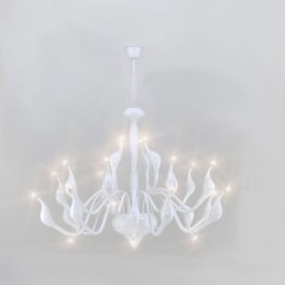 24 lámpa Modern Swan csillár Light G4 fehér bevonat