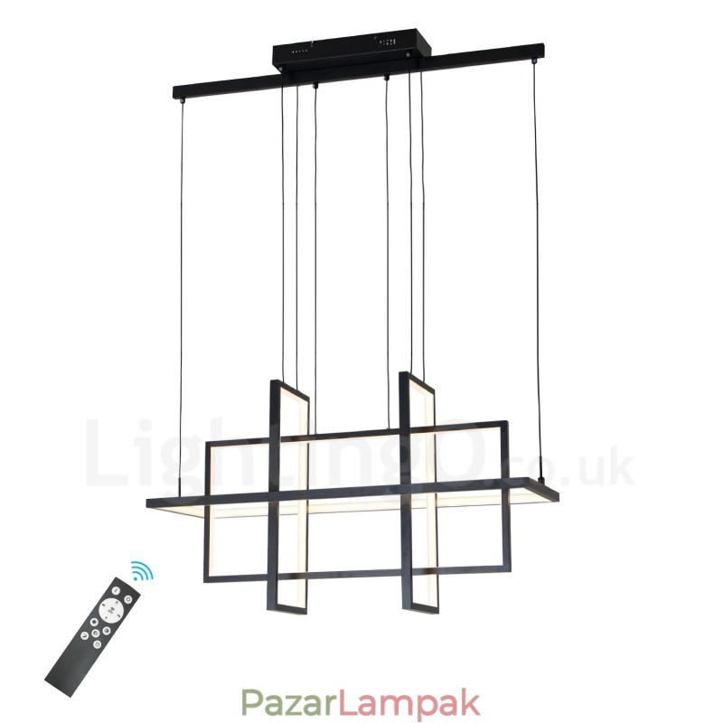 Szabályozható függeszték, modern kivitel, négy téglalap