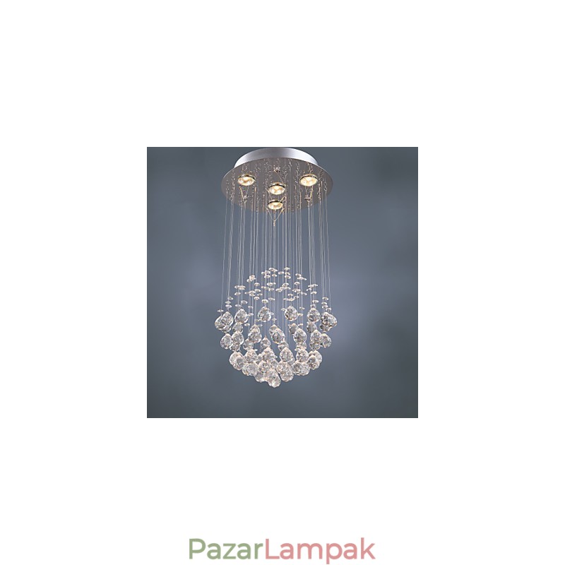 Csillár luxus modern kristály 4 lámpák