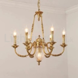 Luxus francia All Copper Crystal Csillár Lámpa Étkező lámpatest Csillár