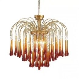 Water Drop Glass Chandelier lámpatest