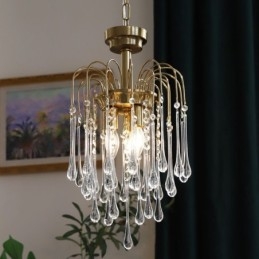 Water Drop Glass Chandelier lámpatest