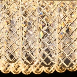 Négyzet alakú kristály függőlámpa 1 2 gyűrűs K9 kristály beltéri mennyezeti lámpatest