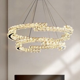 Kerek kristály függőlámpa luxus K9 kristály beltéri mennyezeti lámpatest