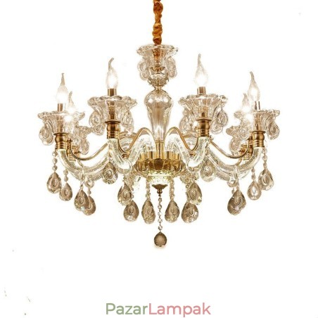 Luxus kristálycsillár K9 kristálycsillár izzó karral Luxus kristálycsillár K9 kristálycsillár izzó karral