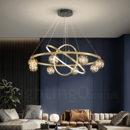 Nordic Modern arany kör alakú függőlámpa