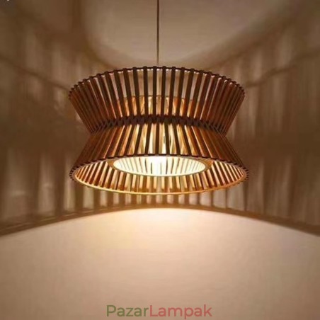 Vintage fa függőlámpa Vintage fa függőlámpa