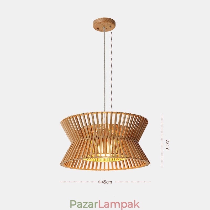 Vintage fa függőlámpa