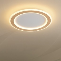 Kerek fa modern süllyesztett mennyezeti lámpa beltéri lámpatest