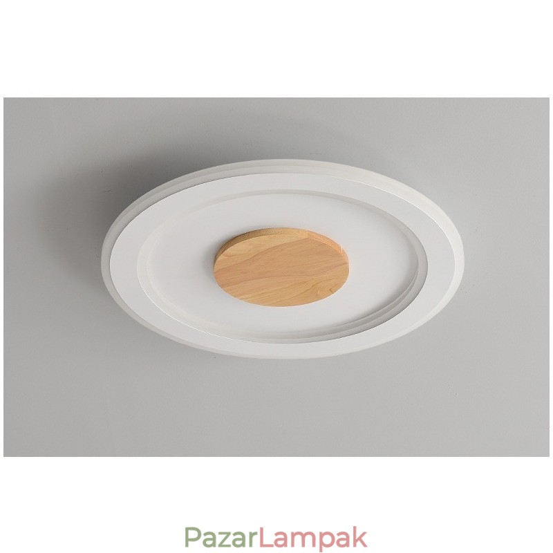 Kerek fa modern süllyesztett mennyezeti lámpa beltéri lámpatest