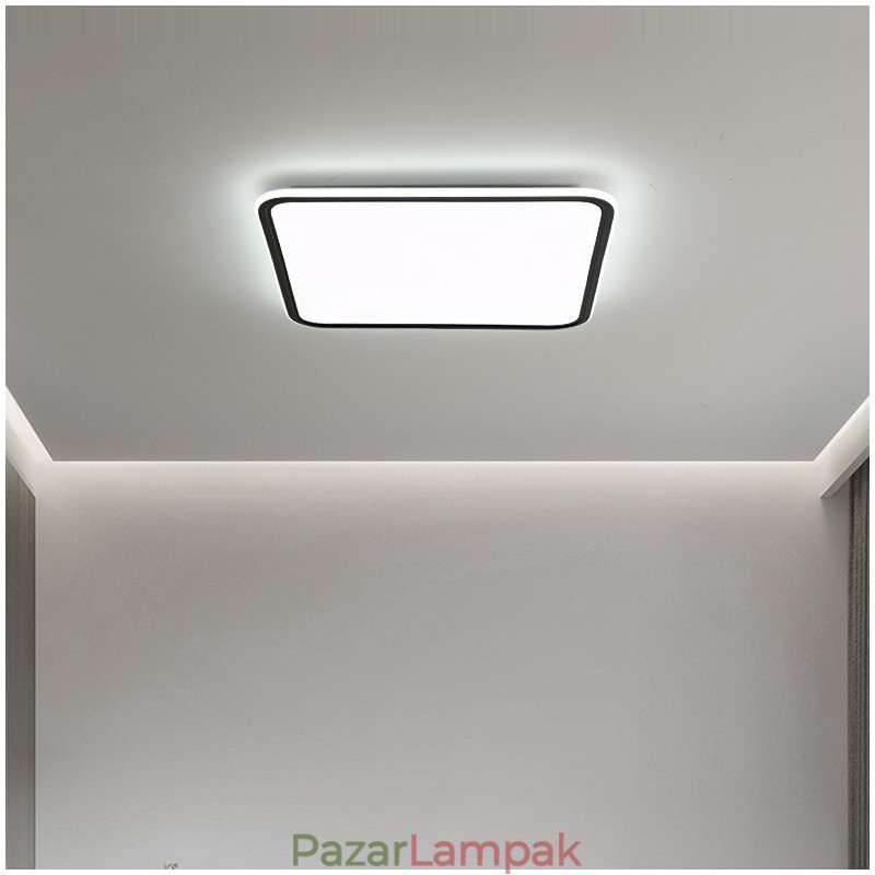Modern, szabályozható, négyzet alakú, süllyesztett mennyezeti lámpa beltéri lámpatest