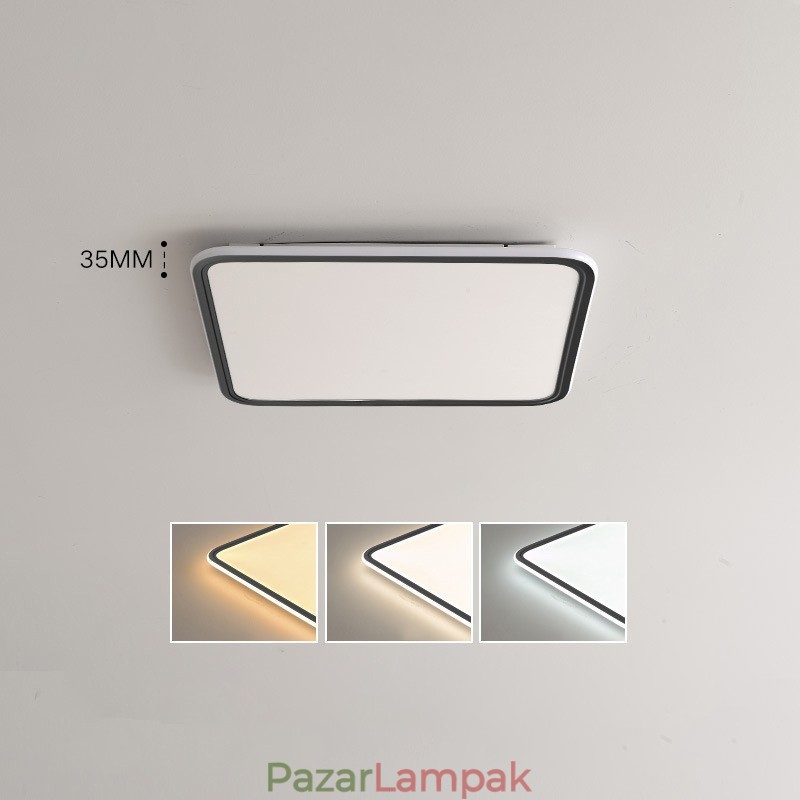 Modern, szabályozható, négyzet alakú, süllyesztett mennyezeti lámpa beltéri lámpatest
