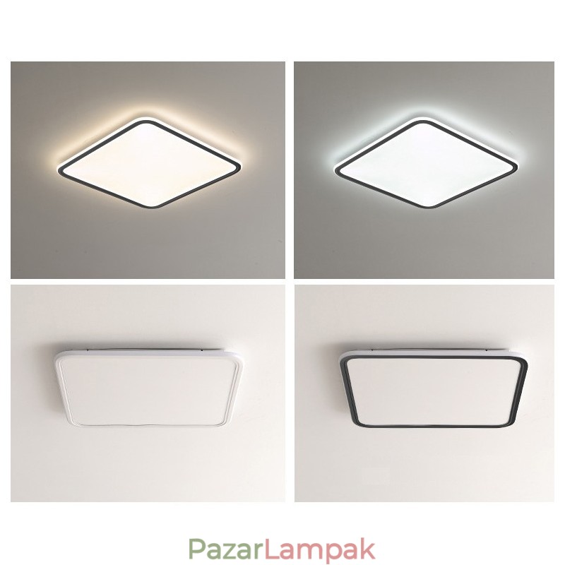 Modern, szabályozható, négyzet alakú, süllyesztett mennyezeti lámpa beltéri lámpatest