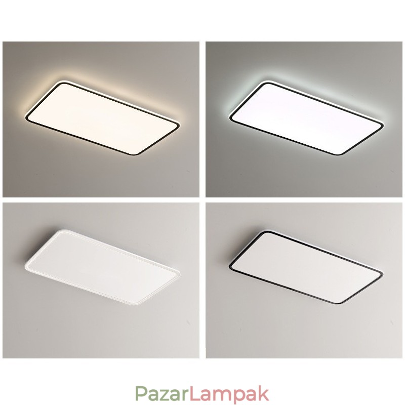 Modern, nagy méretű szabályozható téglalap süllyesztett mennyezeti lámpa beltéri lámpatest