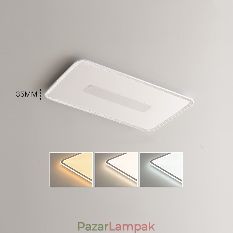 Modern, nagy méretű, szabályozható téglalap süllyesztett mennyezeti lámpa, teljes spektrumú szemvédelem