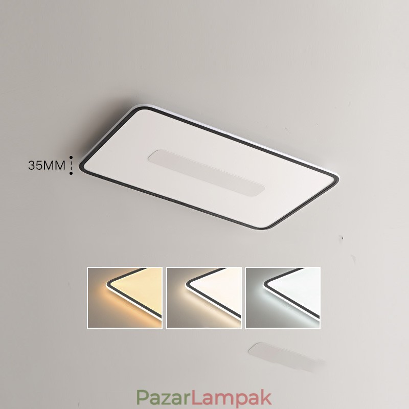 Modern, nagy méretű, szabályozható téglalap süllyesztett mennyezeti lámpa, teljes spektrumú szemvédelem