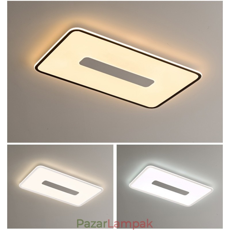 Modern, nagy méretű, szabályozható téglalap süllyesztett mennyezeti lámpa, teljes spektrumú szemvédelem