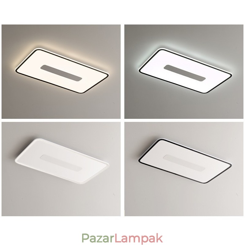 Modern, nagy méretű, szabályozható téglalap süllyesztett mennyezeti lámpa, teljes spektrumú szemvédelem