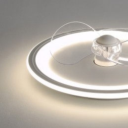 Nordic Round Ultra vékony, csendes, láthatatlan, szabályozható, süllyesztett ventilátorfény teljes spektrumú szemvédelem